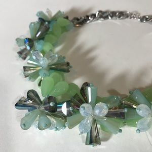 Zara statement necklace in sea greens